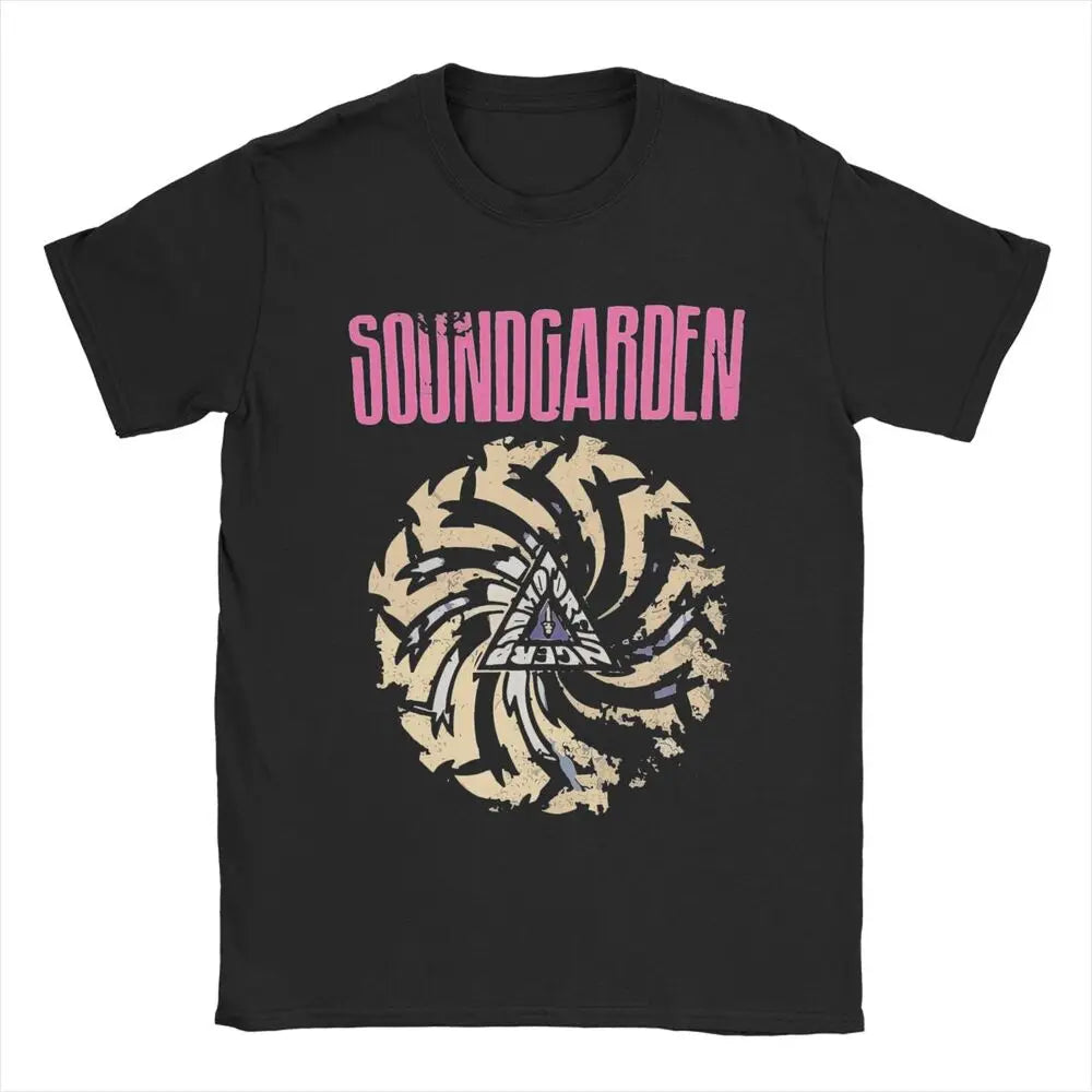 Soundgardens Band T Shirts for Men 100% Cotton Vintage T-Shirts Round Collar Tees Short Sleeve Clothes 6XL
