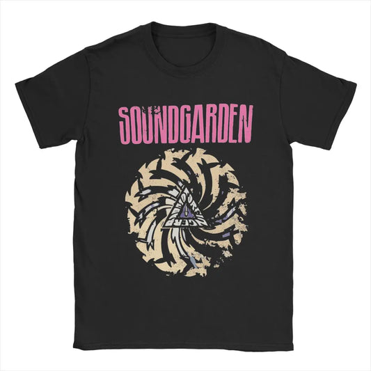 Soundgardens Band T Shirts for Men 100% Cotton Vintage T-Shirts Round Collar Tees Short Sleeve Clothes 6XL
