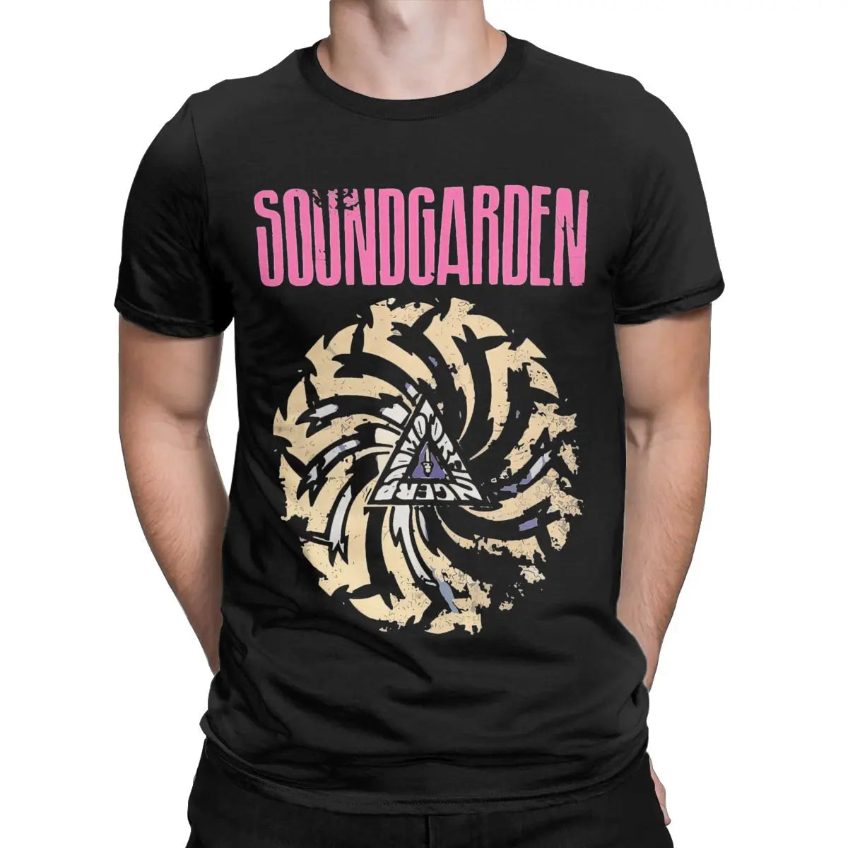 Soundgardens Band T Shirts for Men 100% Cotton Vintage T-Shirts Round Collar Tees Short Sleeve Clothes 6XL