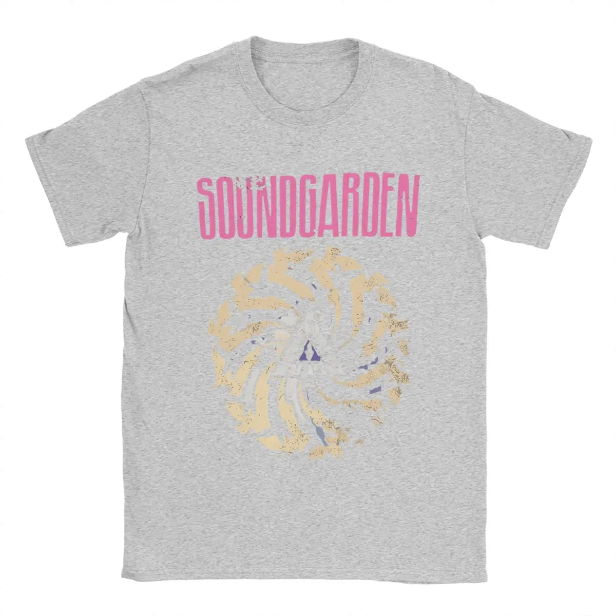 Soundgardens Band T Shirts for Men 100% Cotton Vintage T-Shirts Round Collar Tees Short Sleeve Clothes 6XL