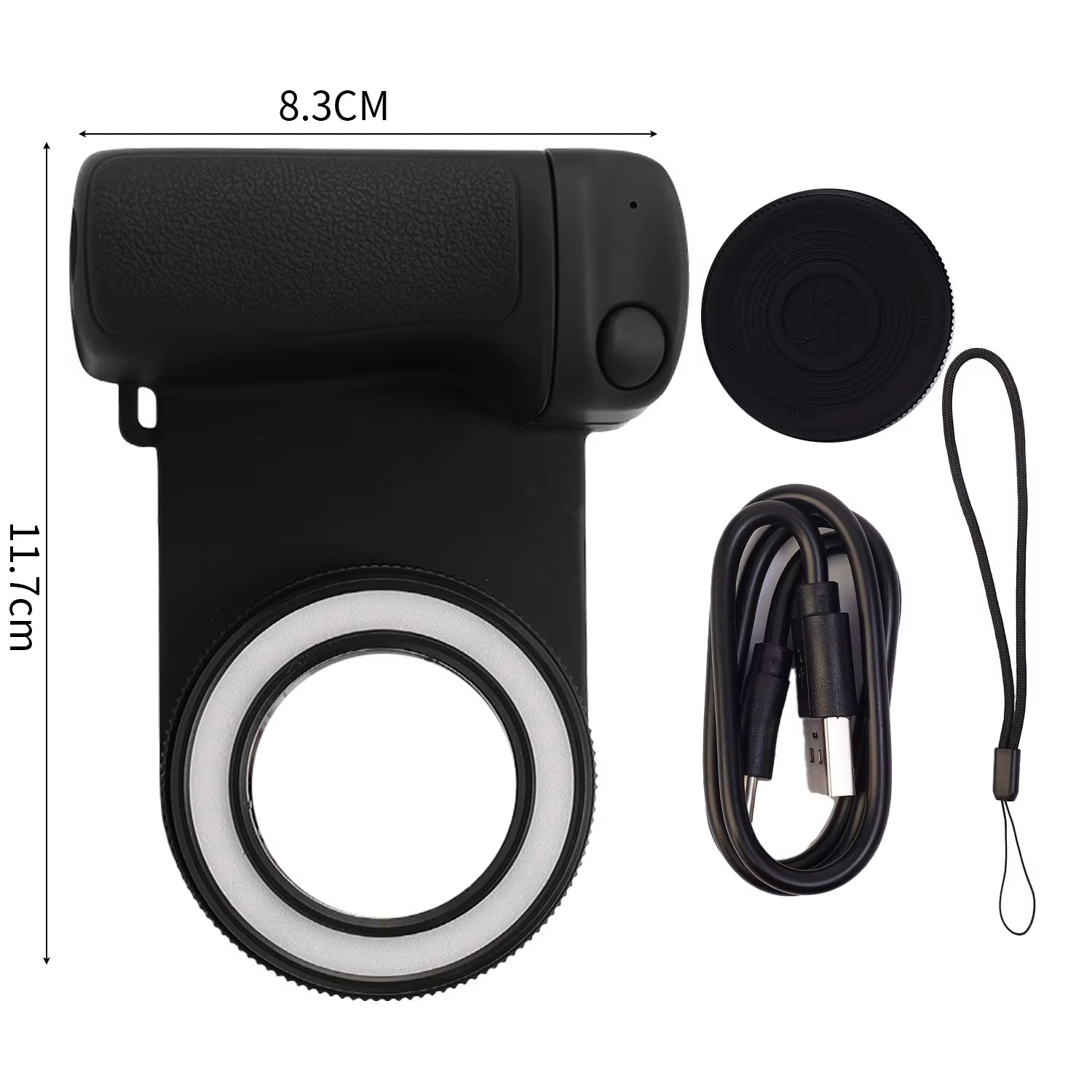 Magnetic Selfie Ring Light Rechargeable LED Fill Light Snap Grip with Wireless Bluetooth Remote Control for Iphone Magsafe
