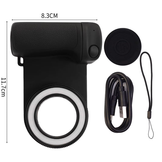 Magnetic Selfie Ring Light Rechargeable LED Fill Light Snap Grip with Wireless Bluetooth Remote Control for Iphone Magsafe